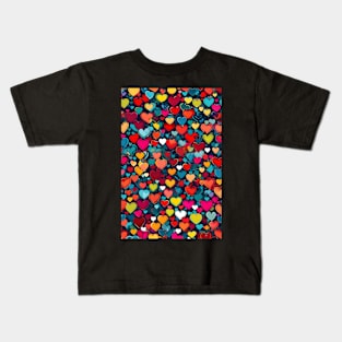 Colourful heart pattern Kids T-Shirt